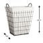 Tapered Metal Wire Laundry Hamper with Removable Liner, Brown