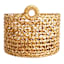 Providence Melia Round Flower Weave Storage Basket with Handles, Large