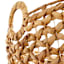 Providence Melia Round Flower Weave Storage Basket with Handles, Large