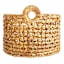 Providence Melia Round Flower Weave Storage Basket with Handles, Medium
