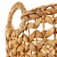 Providence Melia Round Flower Weave Storage Basket with Handles, Medium