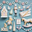 Mrs. Claus' Bakery Pink Santa Claydough Ornament, 5"