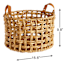 Honeybloom Round Weave Water Hyacinth Storage Basket, Small