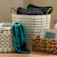 Found & Fable Green Printed Micro Plush Throw Blanket, 50x60