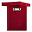Providence Burgundy Velvet Fabric Storage Basket with Lid, Large