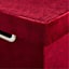 Providence Burgundy Velvet Fabric Storage Basket with Lid, Large