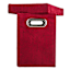 Providence Burgundy Velvet Fabric Storage Basket with Lid, Medium