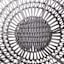 Round Poly Rope Basket Grey L