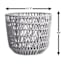 Round Poly Rope Basket Grey L