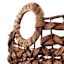 Providence Melia Dark Brown Round Flower Storage Basket, Large