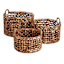 Providence Melia Dark Brown Round Flower Storage Basket, Large