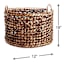 Providence Melia Dark Brown Round Flower Storage Basket, Large