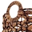 Providence Melia Dark Brown Flower Storage Basket, Medium