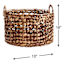 Providence Melia Dark Brown Flower Storage Basket, Medium