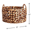 Providence Melia Dark Brown Flower Storage Basket, Small