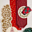 Homespun Set of 4 Holiday Plaid Cloth Napkins, 20"