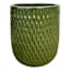 Honeybloom Green Sasha Ceramic Outdoor Planter, Large