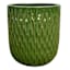 Honeybloom Green Sasha Ceramic Outdoor Planter, Medium