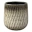 Honeybloom Neutral Two-Tone Sasha Ceramic Outdoor Planter, Small