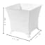 Providence White Metal Outdoor Planter, Medium