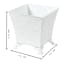 Providence White Metal Outdoor Planter, Small