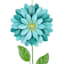 Oh Joy! Blue Metal Flower Yard Stake, 21"