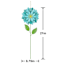 Oh Joy! Blue Metal Flower Yard Stake, 21"