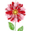 Oh Joy! Red Metal Flower Yard Stake, 21"