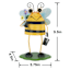 Metal Bee Outdoor Garden Statue, 10"