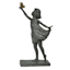 Girl With Butterfly Outdoor Garden Statue, 19"