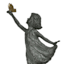 Girl With Butterfly Outdoor Garden Statue, 19"