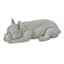 Sleeping French Bulldog Outdoor Garden Statue, 17"
