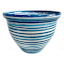 Sunny Club Blue Striped Outdoor Planter, 12"