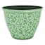 Providence Green & White Scroll Planter, 7"