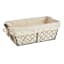 Metal Wire Storage Basket with Burlap Liner, Small