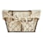 Metal Wire Storage Basket with Burlap Liner, Small