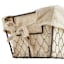 Metal Wire Storage Basket with Burlap Liner, Small
