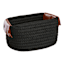 Trist 2-Piece Black Rectangle Bins, Medium