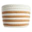 Glam Tan Stripe Rectangle Bins-Medium