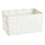 White Paper Rope Rectangle Storage Basket, Small