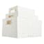 White Paper Rope Rectangle Storage Basket, Small