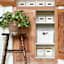White Paper Rope Rectangle Storage Basket, Small