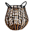 Rocco Black & Natural Rattan Storage Basket, Medium