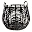 Rocco Black Rattan Storage Basket, Large