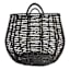Rocco Black Rattan Storage Basket, Large