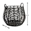 Rocco Black Rattan Storage Basket, Large