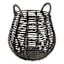 Rocco Black Rattan Storage Basket, Medium