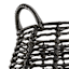 Rocco Black Rattan Storage Basket, Medium