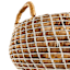 Water Hyacinth Round Storage Basket with Handle, Large