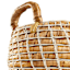 Water Hyacinth Round Storage Basket with Handle, Small
